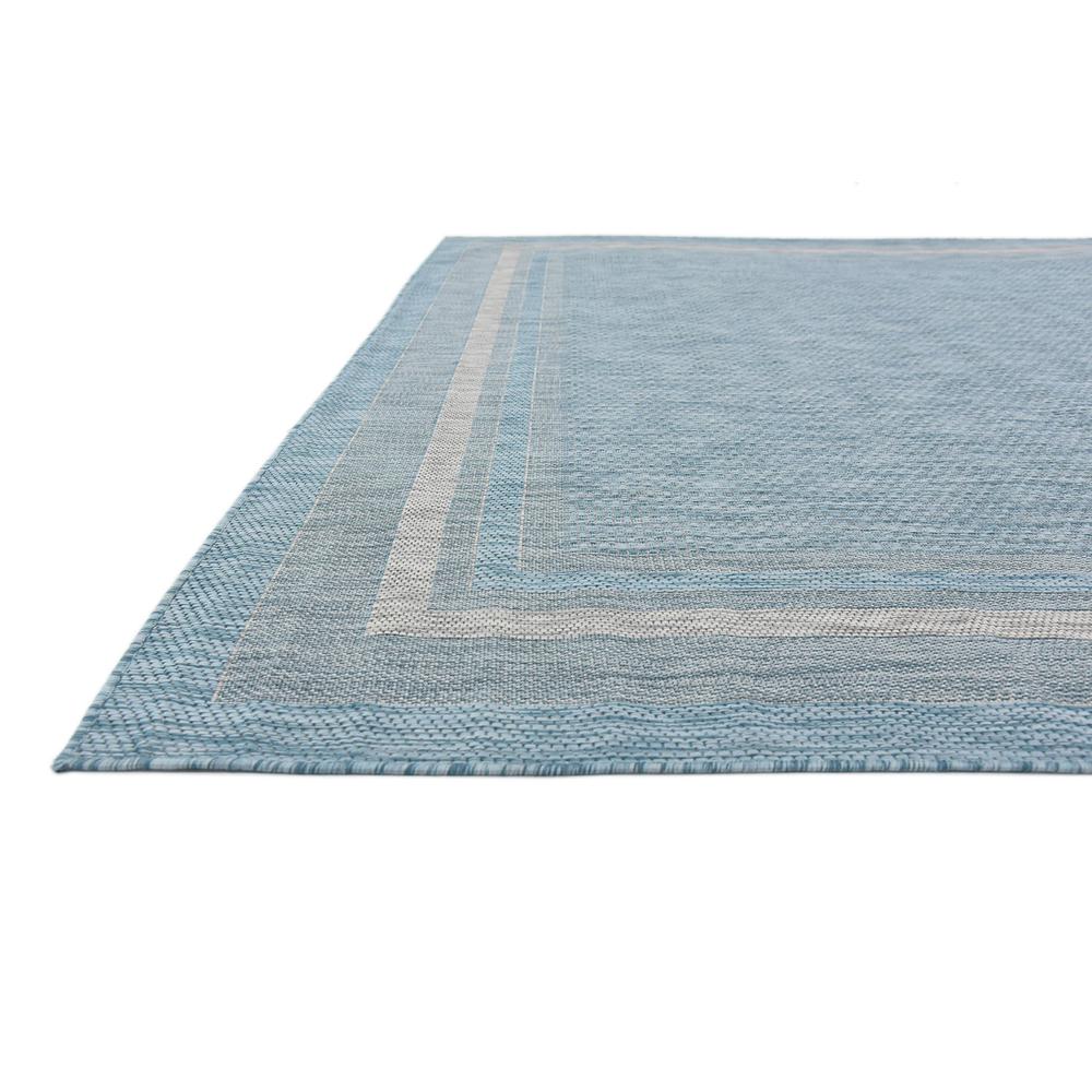 Outdoor Soft Border Rug, Aquamarine (9' 0 x 12' 0). Picture 6