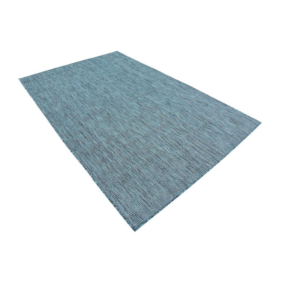 Outdoor Solid Rug, Teal (5' 0 x 8' 0). Picture 4