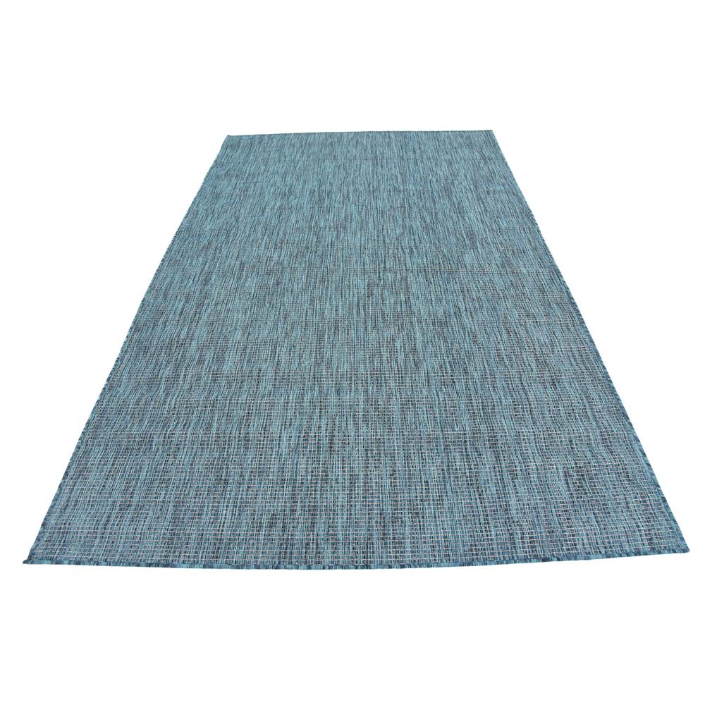 Outdoor Solid Rug, Teal (5' 0 x 8' 0). Picture 5