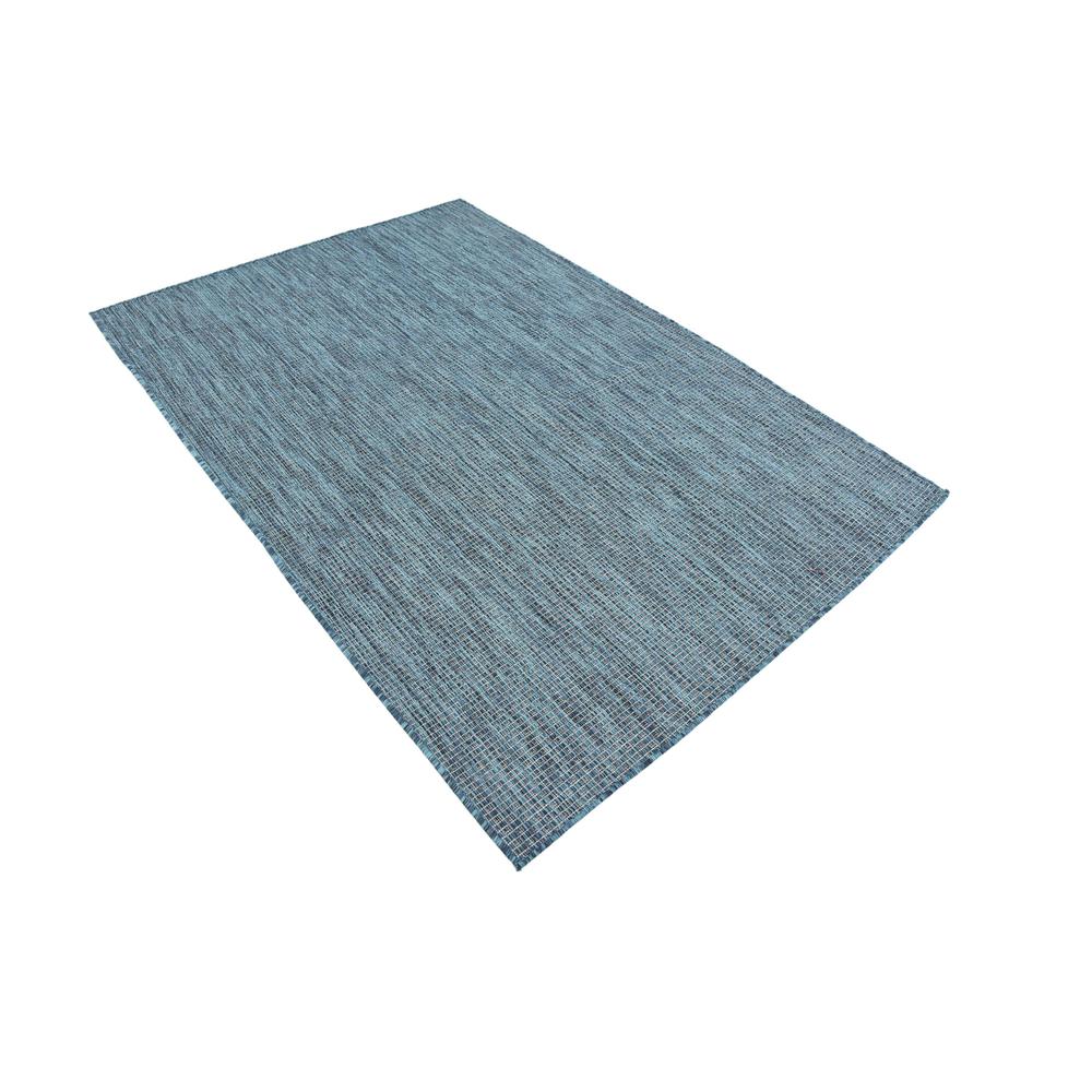 Outdoor Solid Rug, Teal (4' 0 x 6' 0). Picture 4