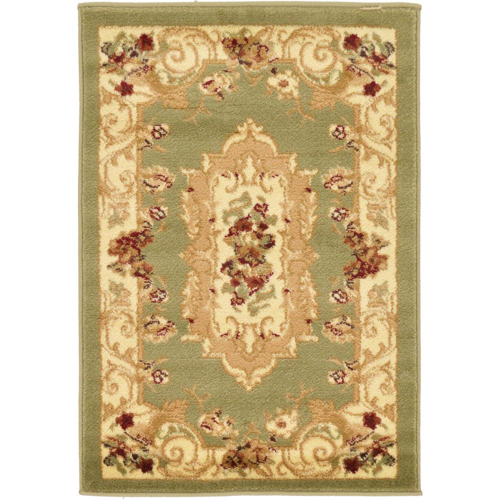 Henry Versailles Rug, Green (2' 2 x 3' 0). Picture 1