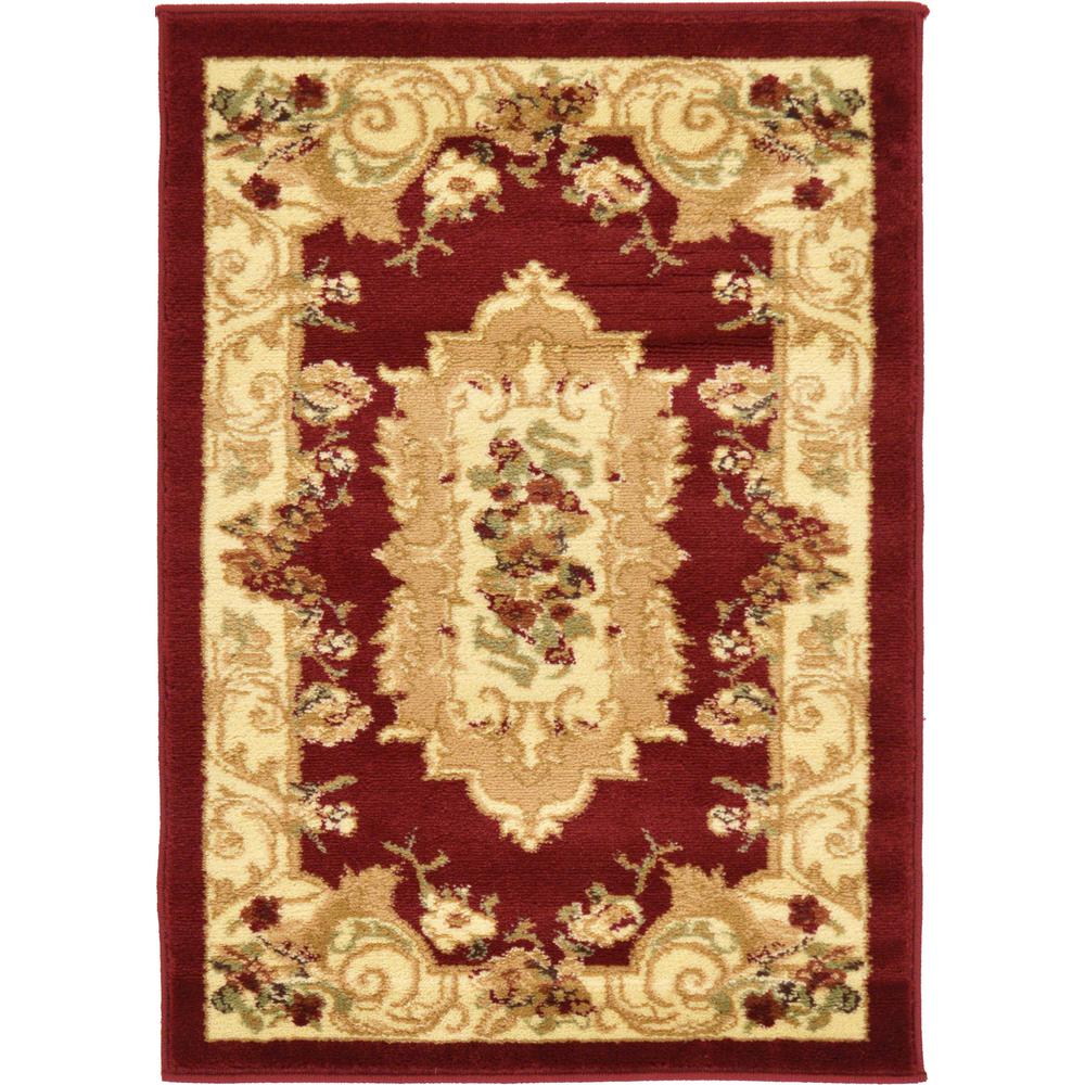 Henry Versailles Rug, Burgundy (2' 2 x 3' 0). Picture 1