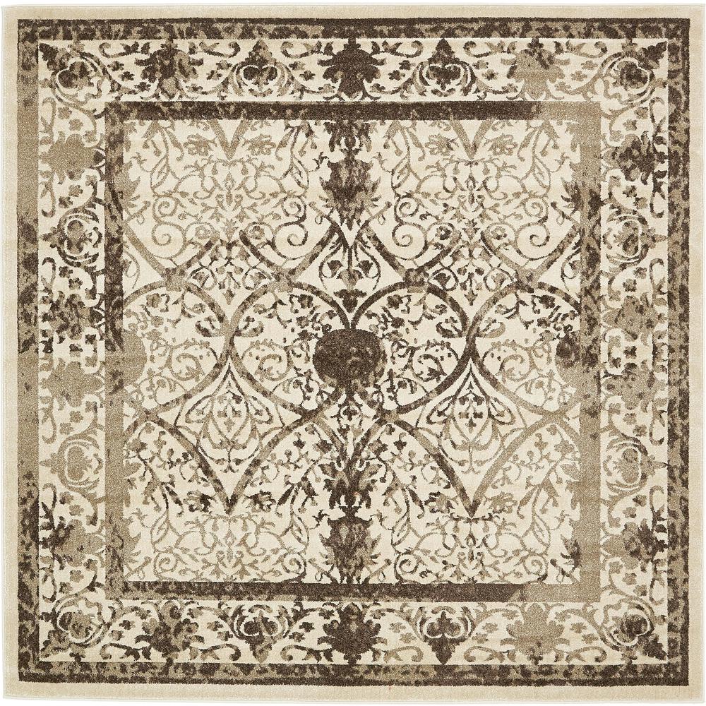 Traditional La Jolla Rug, Brown (8' 0 x 8' 0). Picture 1