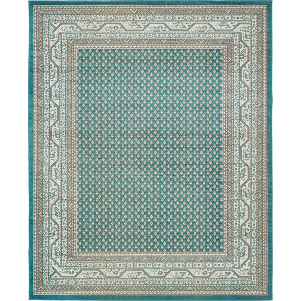 Allover Williamsburg Rug, Teal (8' 0 x 10' 0). Picture 1