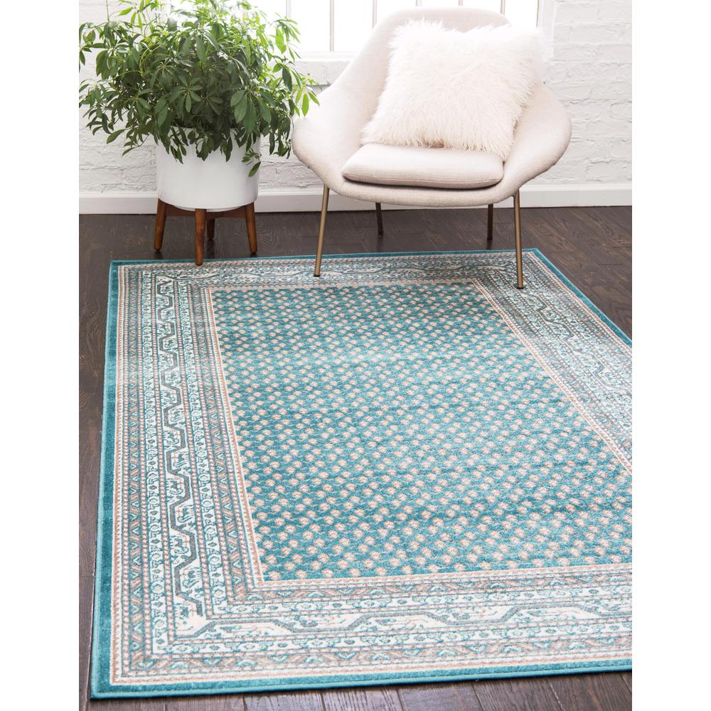 Allover Williamsburg Rug, Teal (8' 0 x 10' 0). Picture 2