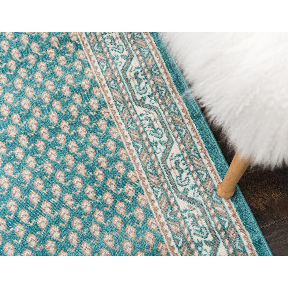 Allover Williamsburg Rug, Teal (2' 9 x 9' 10). Picture 5