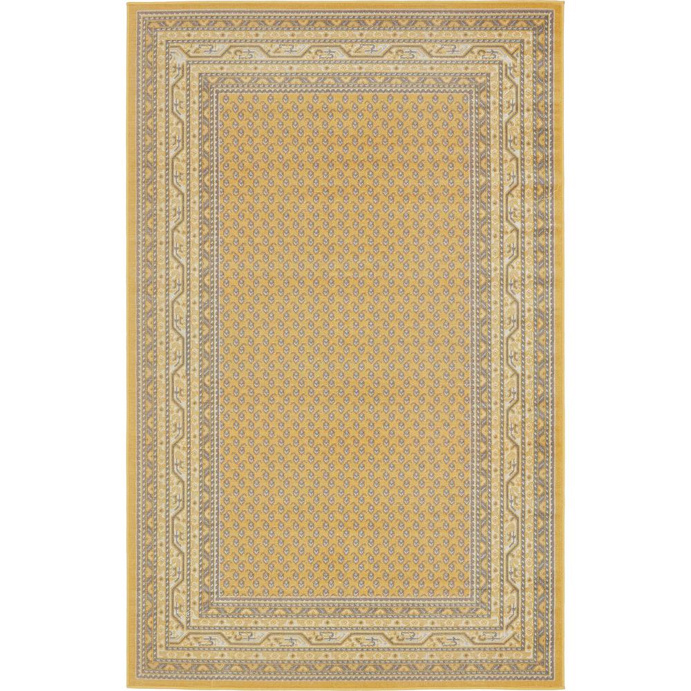 Allover Williamsburg Rug, Yellow (5' 0 x 8' 0). The main picture.