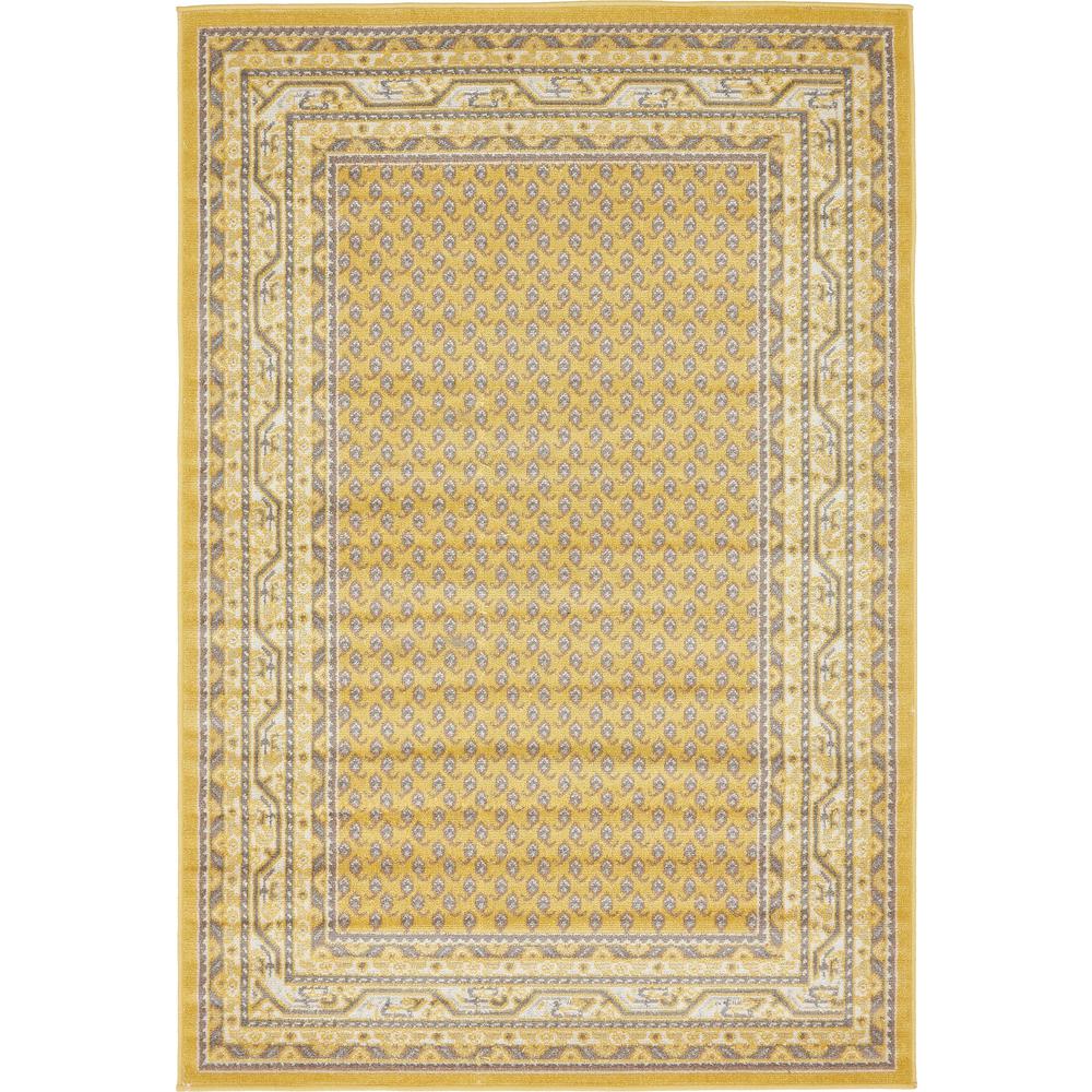 Allover Williamsburg Rug, Yellow (4' 0 x 6' 0). Picture 1