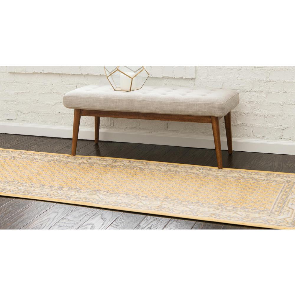 Allover Williamsburg Rug, Yellow (2' 9 x 9' 10). Picture 3