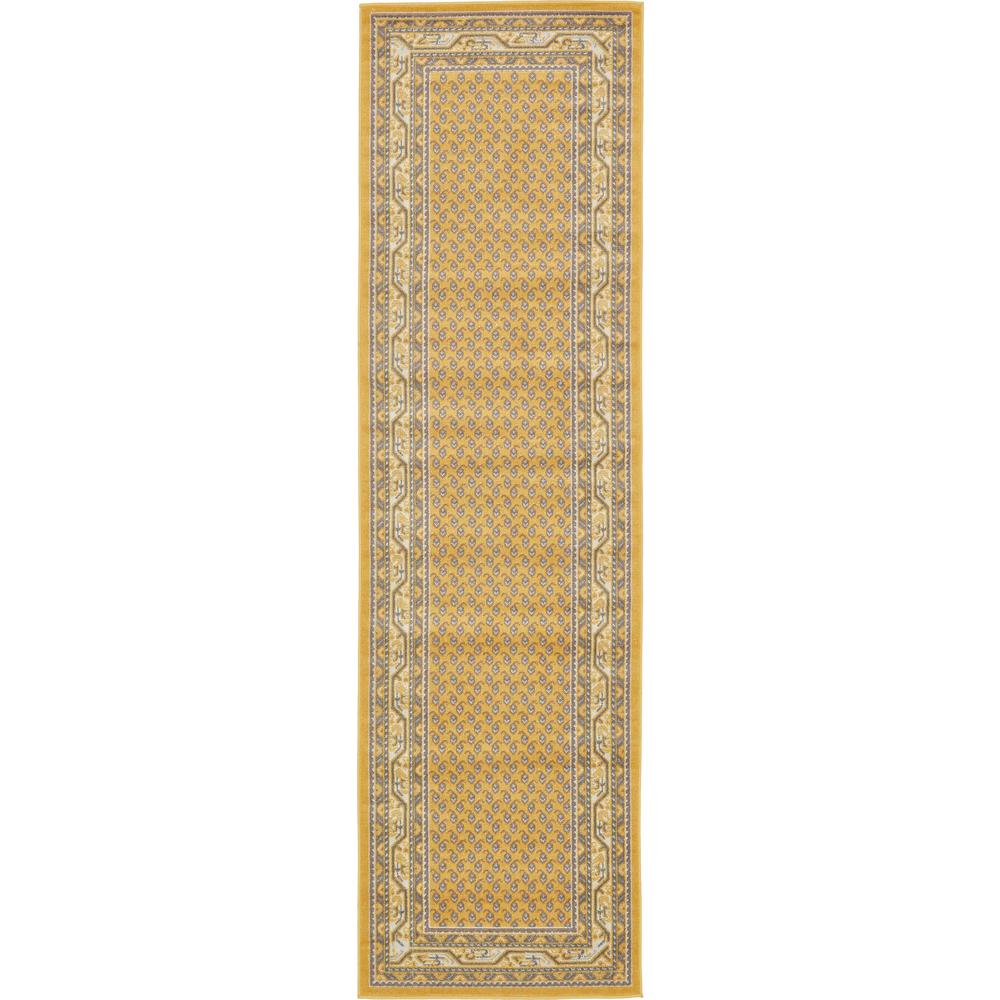Allover Williamsburg Rug, Yellow (2' 9 x 9' 10). Picture 1