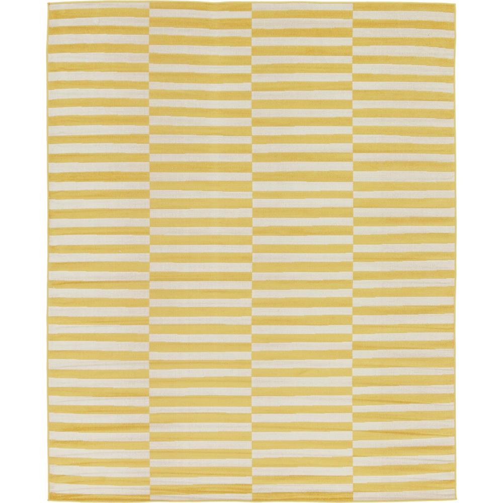 Striped Williamsburg Rug, Yellow (8' 0 x 10' 0). Picture 1