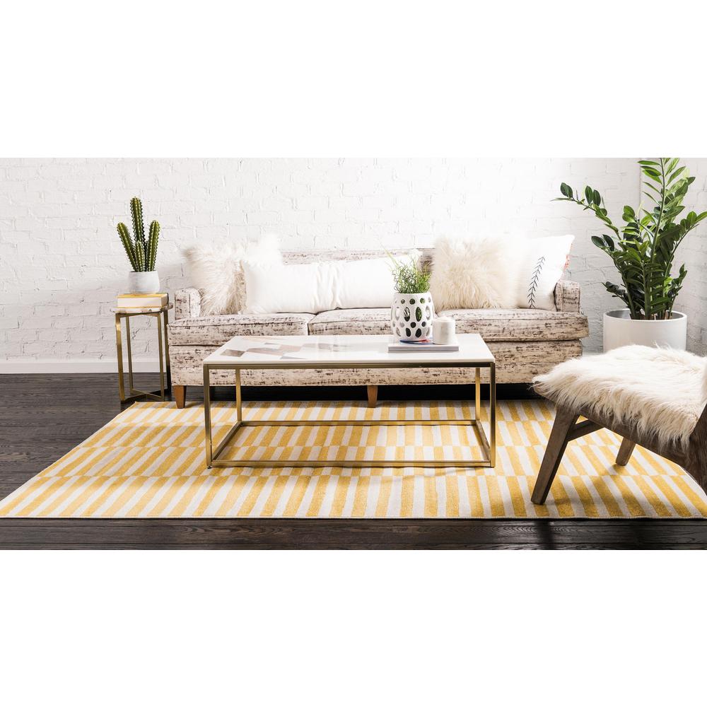 Striped Williamsburg Rug, Yellow (8' 0 x 10' 0). Picture 4