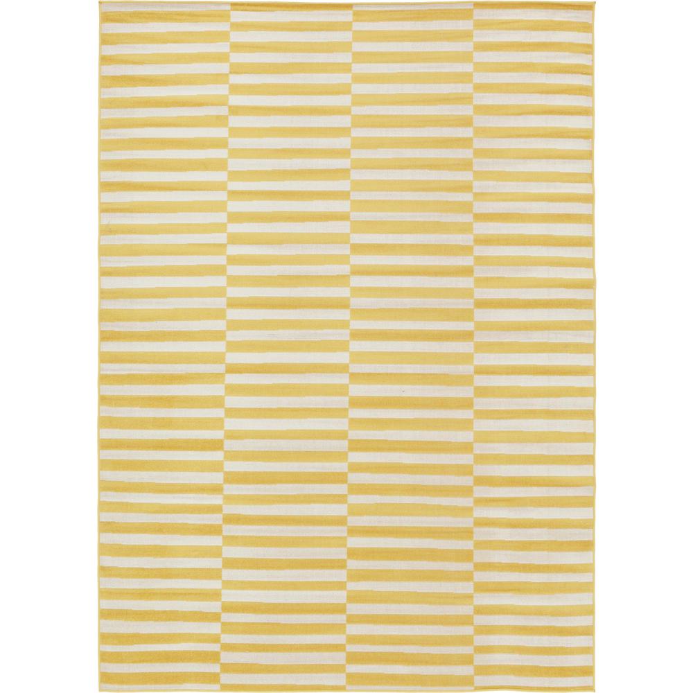 Striped Williamsburg Rug, Yellow (7' 0 x 10' 0). Picture 1