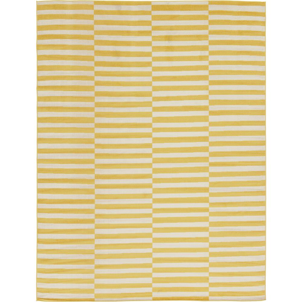 Striped Williamsburg Rug, Yellow (9' 0 x 12' 0). Picture 1