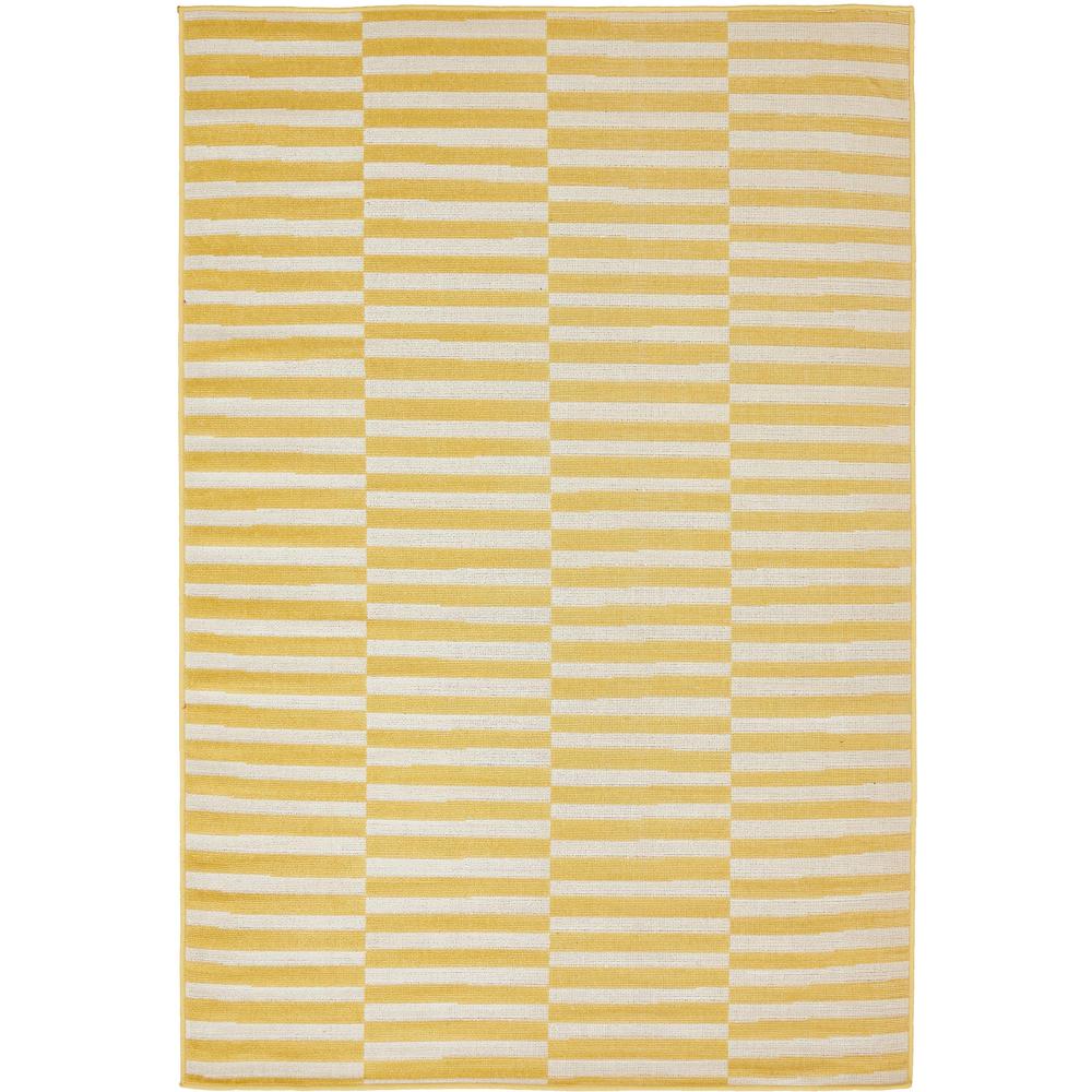 Striped Williamsburg Rug, Yellow (4' 0 x 6' 0). Picture 1