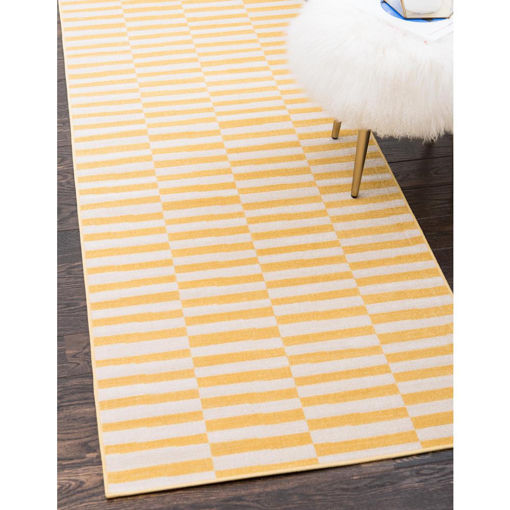 Striped Williamsburg Rug, Yellow (2' 9 x 9' 10). Picture 2