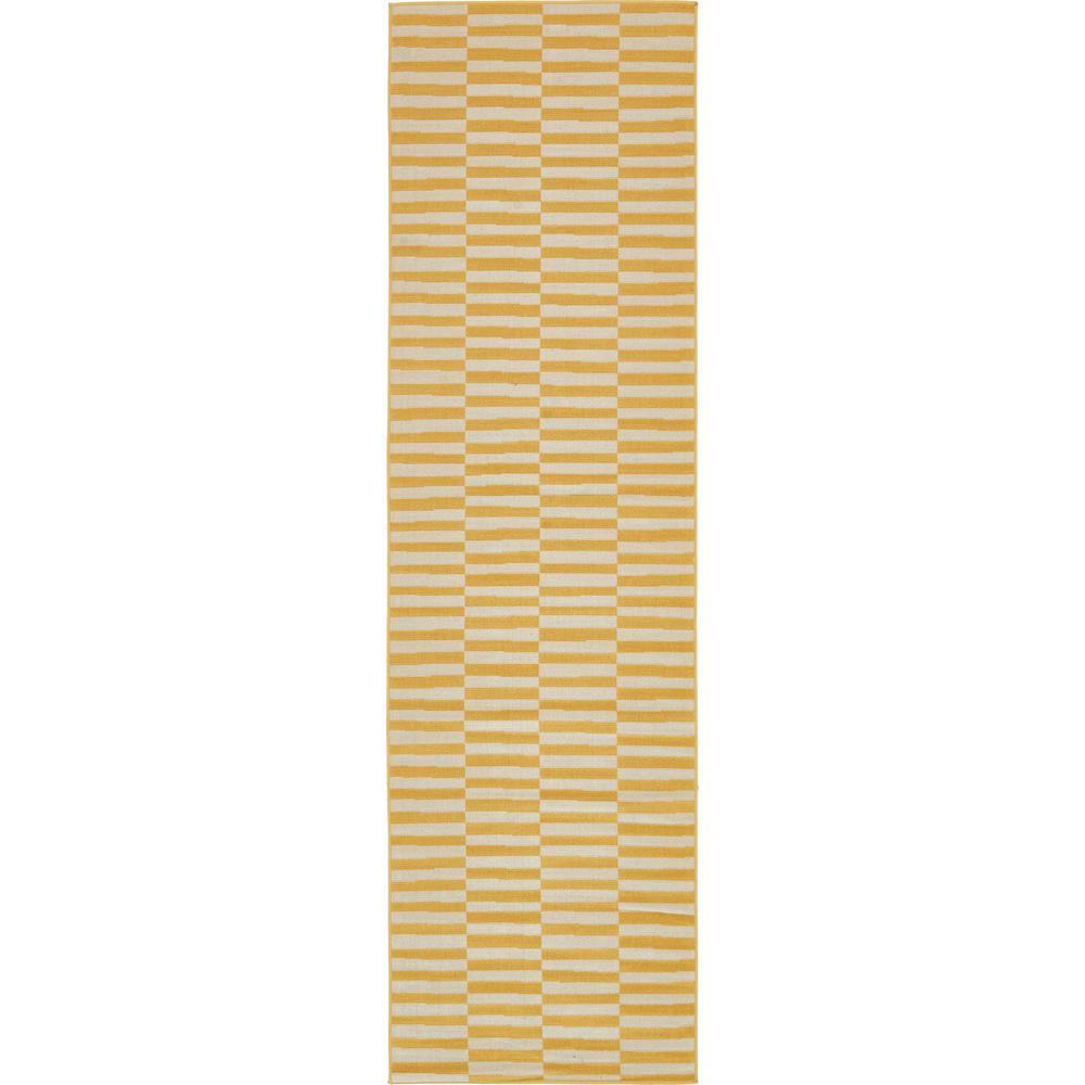 Striped Williamsburg Rug, Yellow (2' 9 x 9' 10). Picture 1