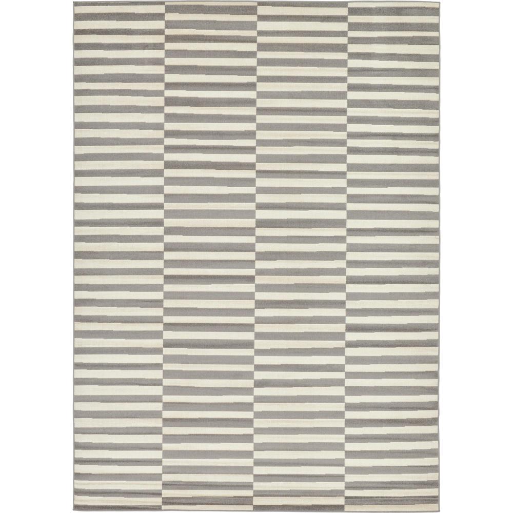 Striped Williamsburg Rug, Gray (7' 0 x 10' 0). Picture 1
