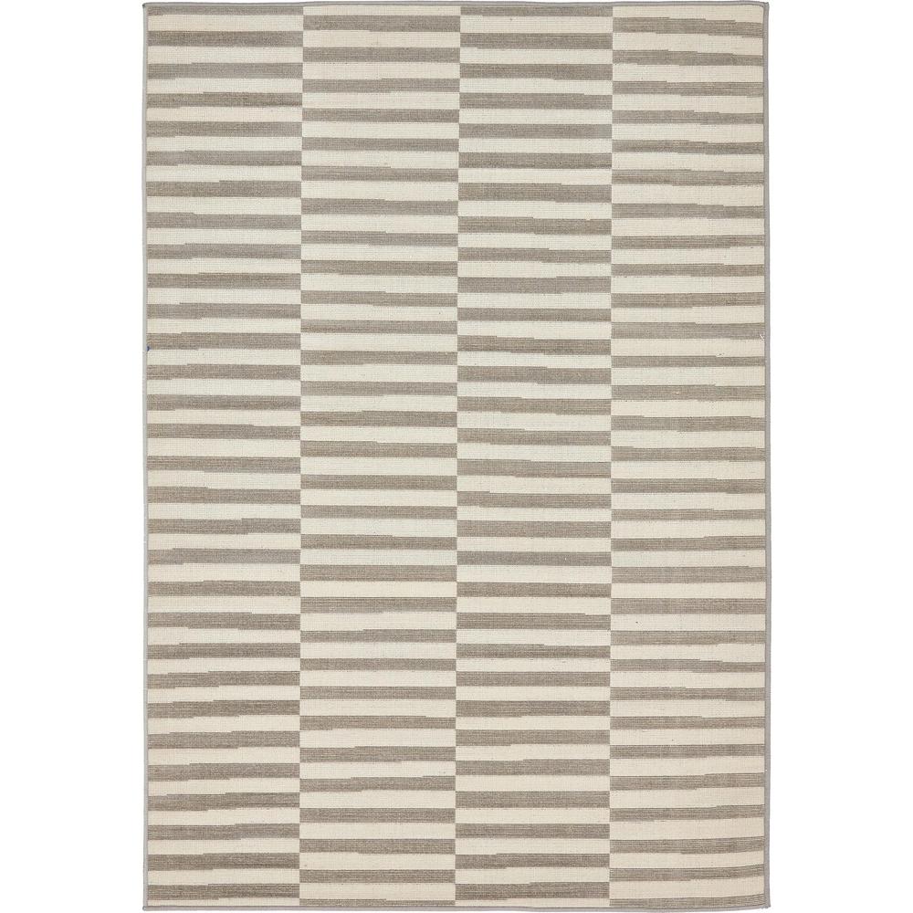 Striped Williamsburg Rug, Gray (4' 0 x 6' 0). Picture 1