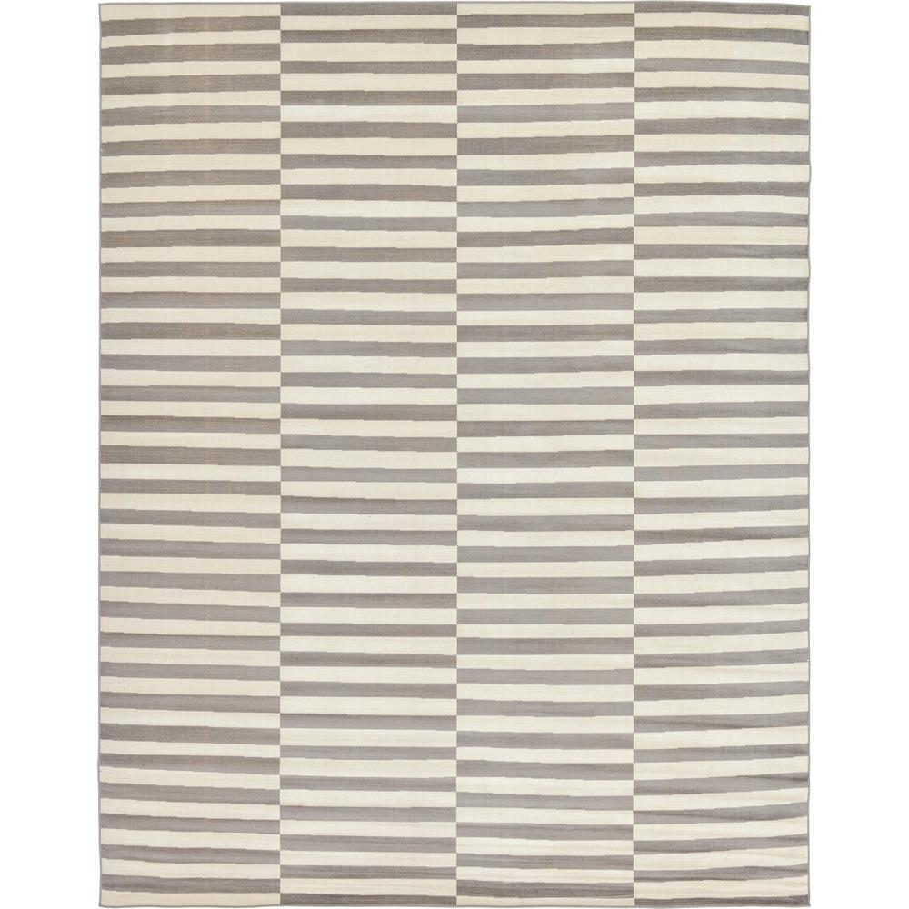 Striped Williamsburg Rug, Gray (10' 0 x 13' 0). Picture 1