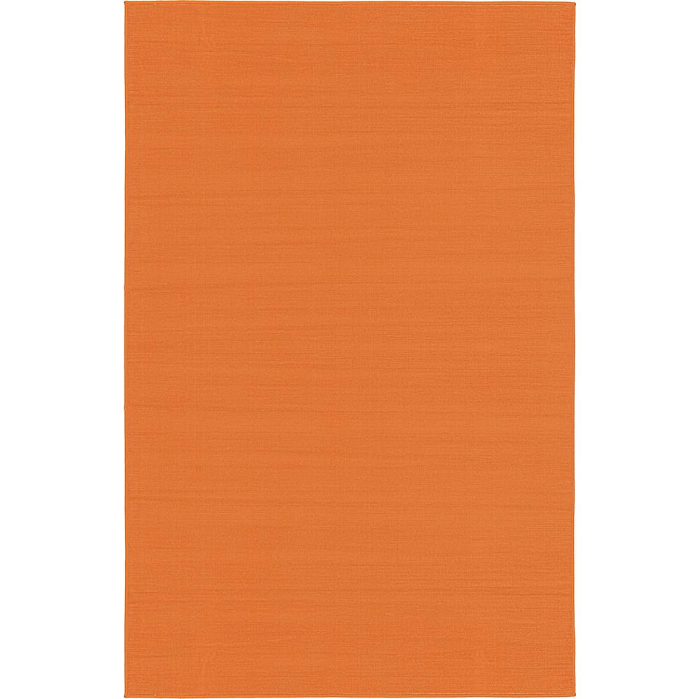 Solid Williamsburg Rug, Orange (5' 0 x 8' 0). Picture 1