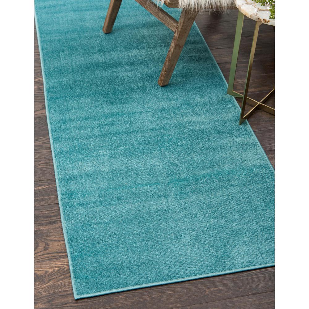 Solid Williamsburg Rug, Teal (2' 9 x 9' 10). Picture 2