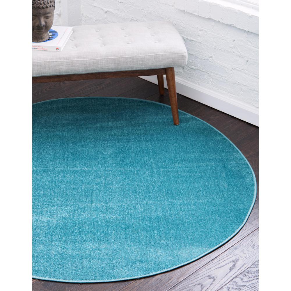 Solid Williamsburg Rug, Teal (8' 0 x 8' 0). Picture 2
