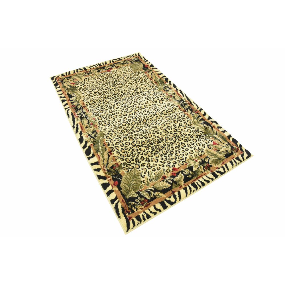Jungle Wildlife Rug, Ivory (3' 3 x 5' 3). Picture 3