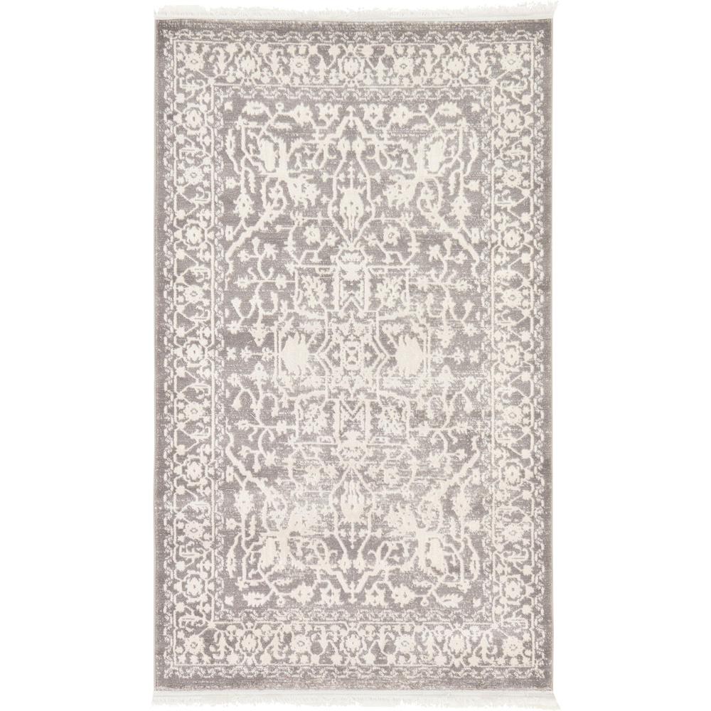 Olympia New Classical Rug, Gray (3' 3 x 5' 3). Picture 1