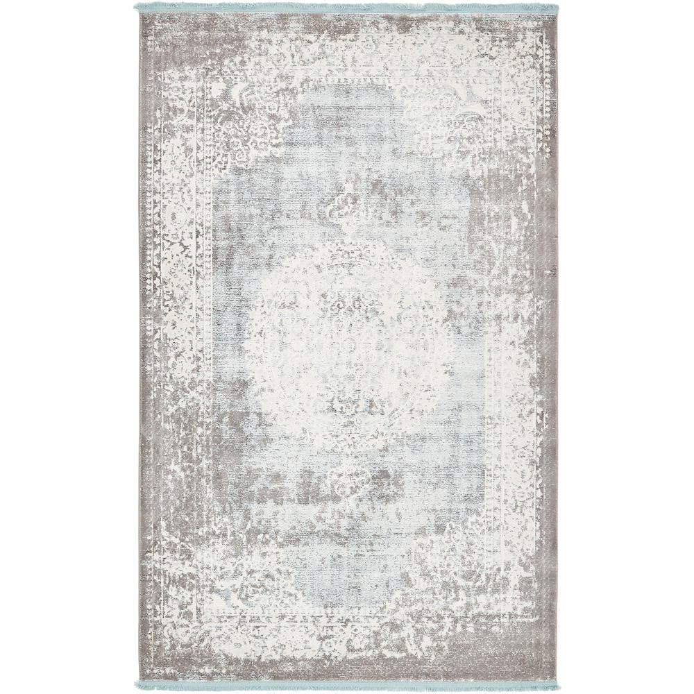 Olwen New Classical Rug, Light Blue (5' 0 x 8' 0). Picture 1