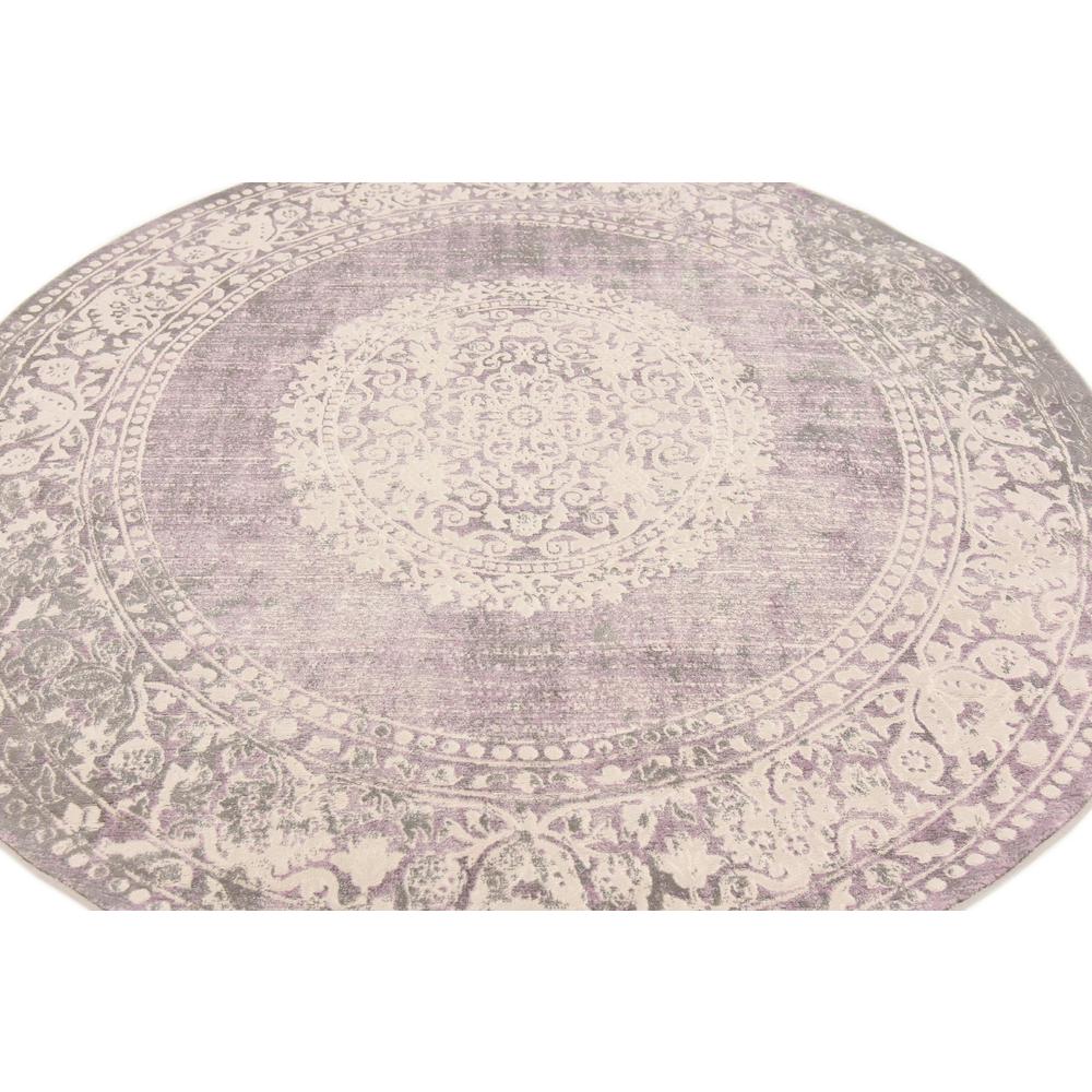 Olwen New Classical Rug, Purple (6' 0 x 6' 0). Picture 4