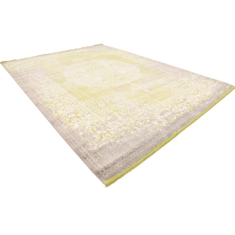 Olwen New Classical Rug, Light Green (10' 0 x 13' 0). Picture 3