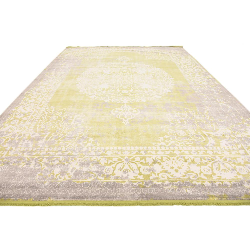 Olwen New Classical Rug, Light Green (10' 0 x 13' 0). Picture 4