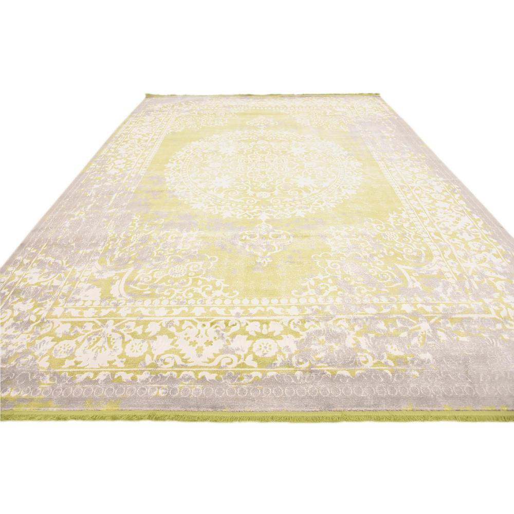 Olwen New Classical Rug, Light Green (9' 0 x 12' 0). Picture 4