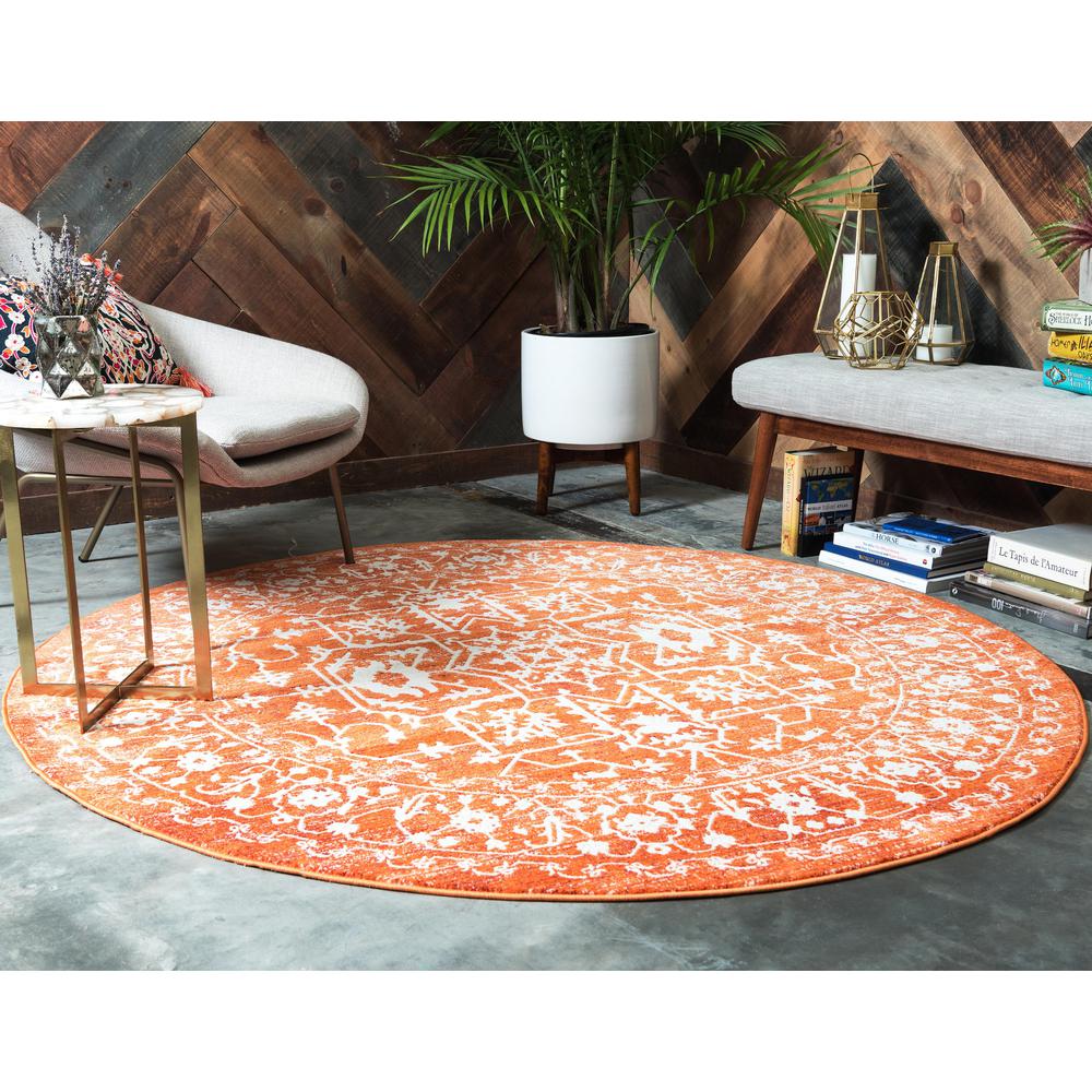 Olympia New Classical Rug, Terracotta (8' 0 x 8' 0). Picture 3