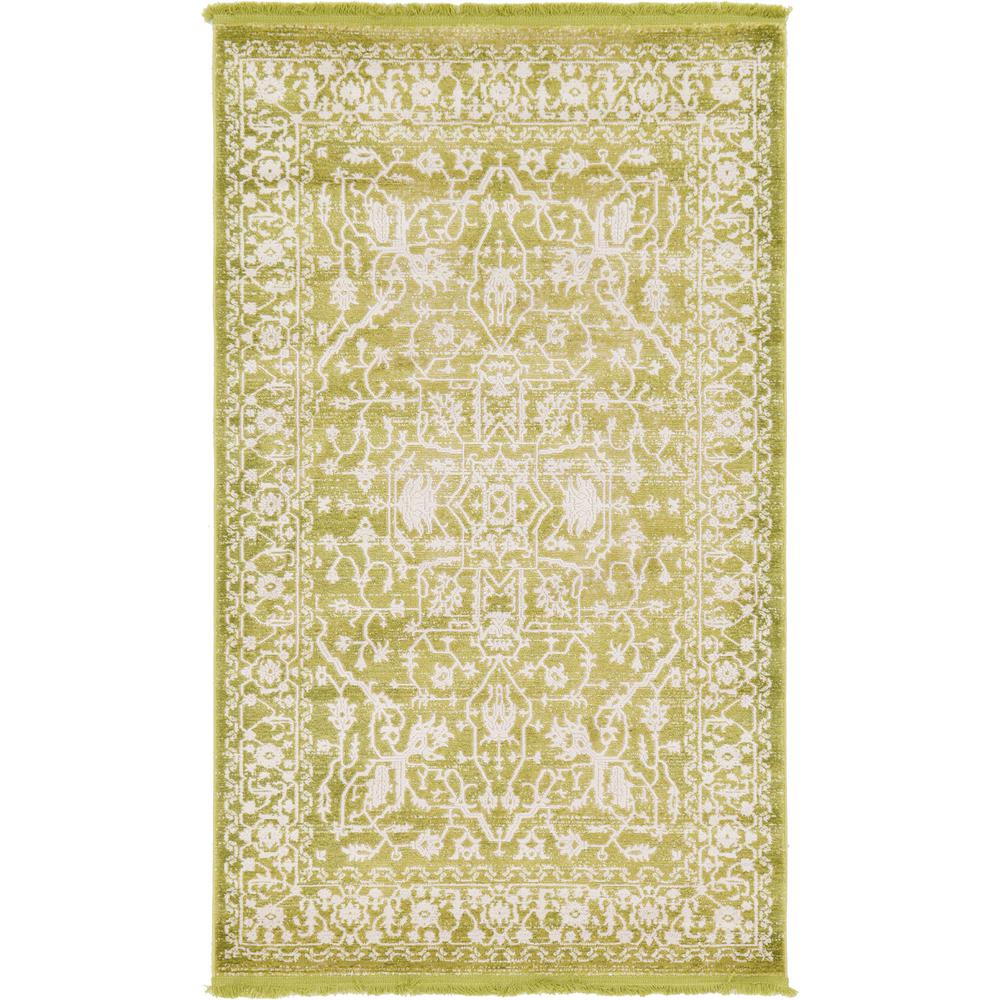 Olympia New Classical Rug, Light Green (3' 3 x 5' 3). Picture 1