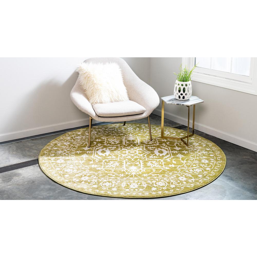 Olympia New Classical Rug, Light Green (8' 0 x 8' 0). Picture 4