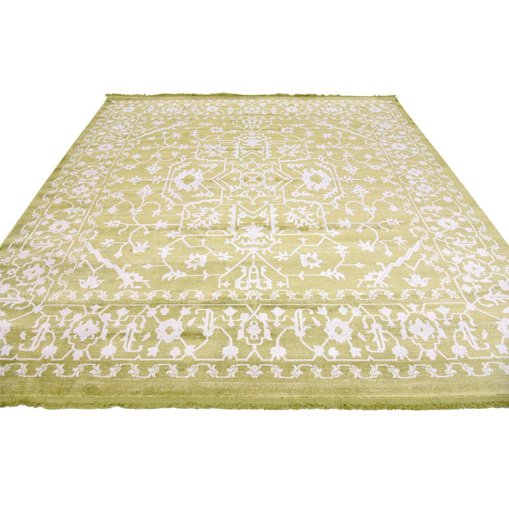 Olympia New Classical Rug, Light Green (8' 0 x 8' 0). Picture 4