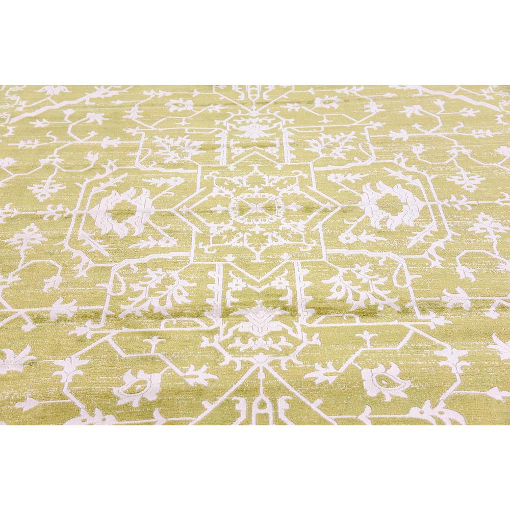 Olympia New Classical Rug, Light Green (8' 0 x 8' 0). Picture 5