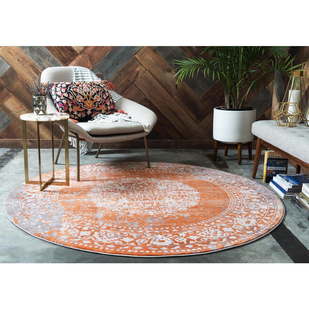 Olwen New Classical Rug, Terracotta (8' 0 x 8' 0). Picture 3