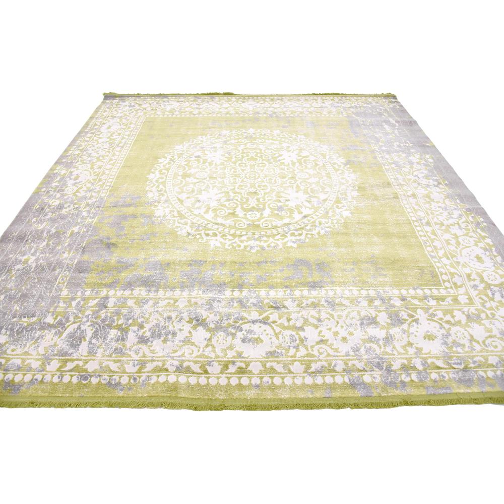 Olwen New Classical Rug, Light Green (8' 0 x 8' 0). Picture 4
