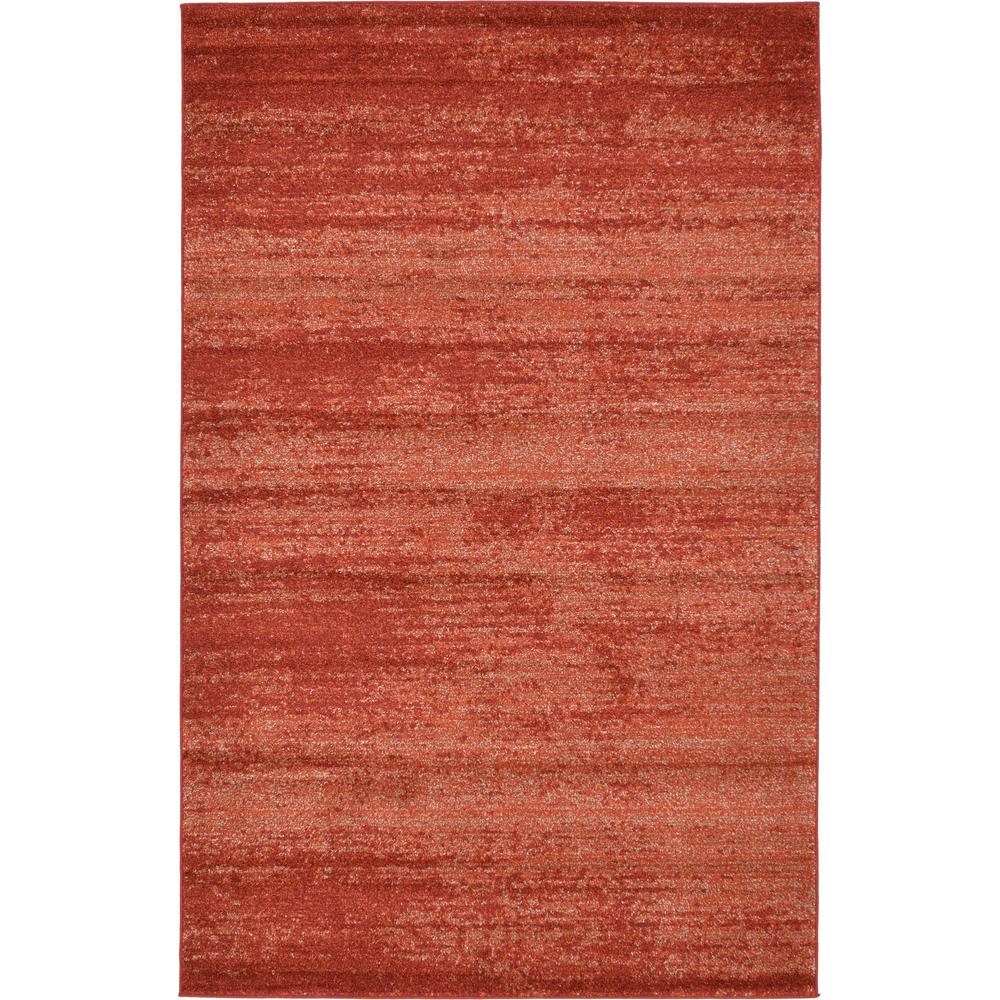 Lucille Del Mar Rug, Terracotta (5' 0 x 8' 0). Picture 1