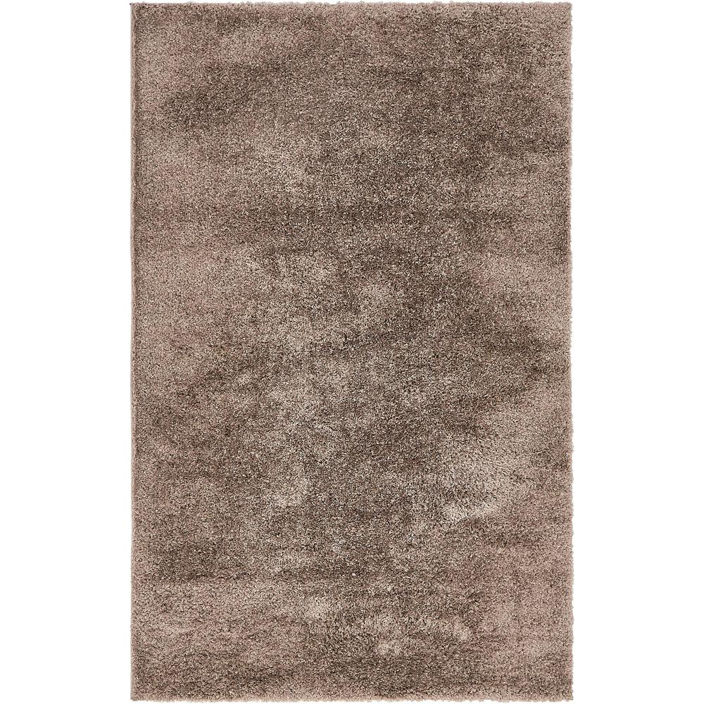 Studio Solid Shag Rug, Brown (5' 0 x 8' 0). Picture 1