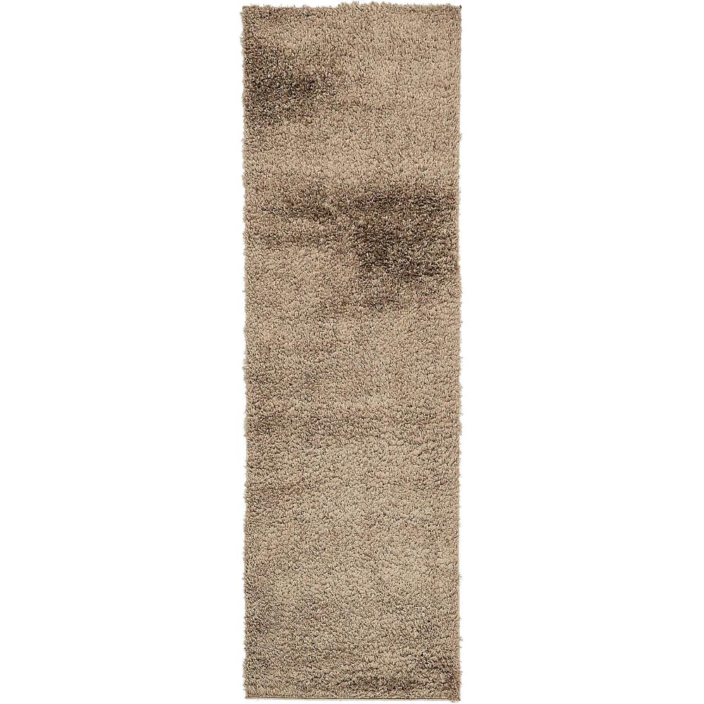 Studio Solid Shag Rug, Brown (2' 0 x 6' 7). Picture 1