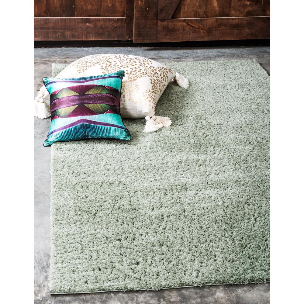 Studio Solid Shag Rug, Sage Green (5' 0 x 8' 0). Picture 2