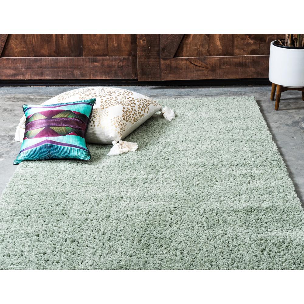 Studio Solid Shag Rug, Sage Green (5' 0 x 8' 0). Picture 3