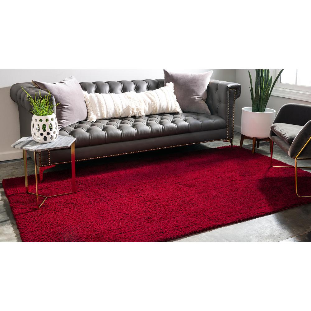 Studio Solid Shag Rug, Red (9' 0 x 12' 0). Picture 3