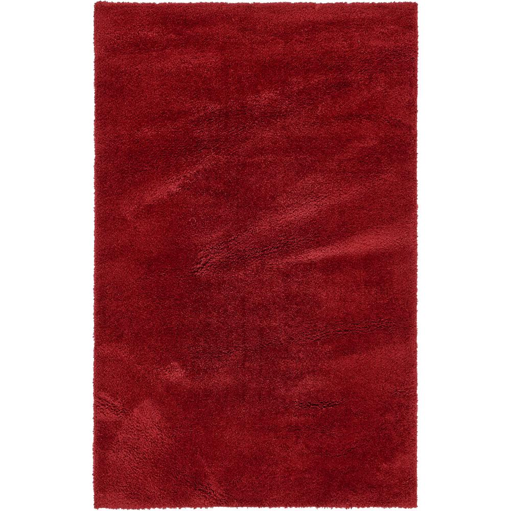 Studio Solid Shag Rug, Red (5' 0 x 8' 0). The main picture.