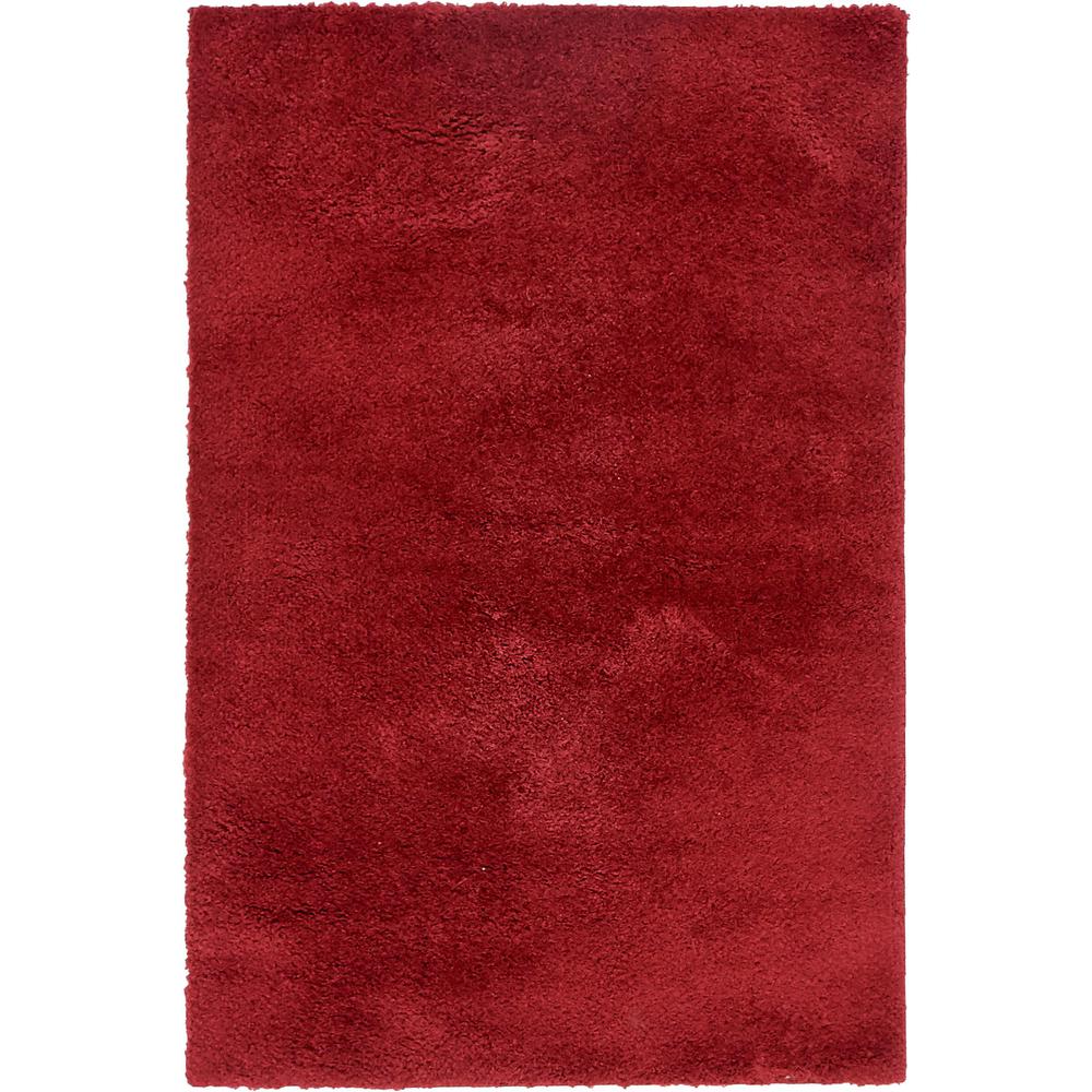 Studio Solid Shag Rug, Red (4' 0 x 6' 0). Picture 1