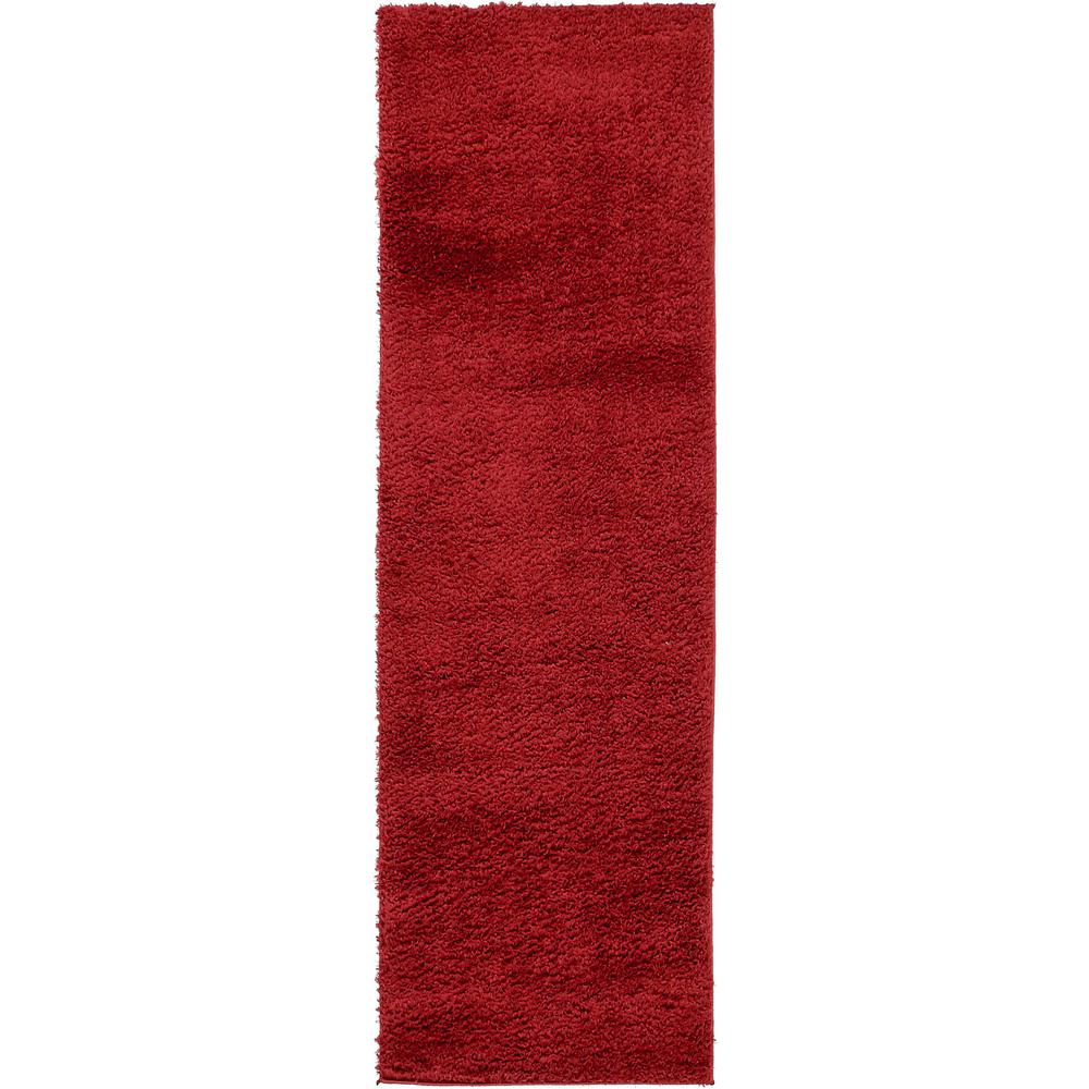 Studio Solid Shag Rug, Red (2' 0 x 6' 7). Picture 1